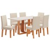 Mesa de Jantar 6 Lugares Erika Mel/Blonde/Nude 26271 - Viero Móveis