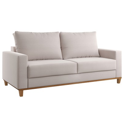 Sofá 2 Lugares Tamires Linho Amêndoa - Pnr Móveis