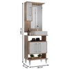 Armário de Banheiro 60 Cm 3 Portas com Cuba Castanho/Branco 000122 - Ozini Móveis