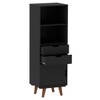 Estante para Livros Paris 1 Porta 2 Gavetas Preto - Olivar Móveis