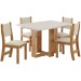 Mesa de Jantar 4 Lugares Juliete Mel/Blonde/Nude - Viero Móveis