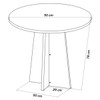 Mesa de Jantar 4 Lugares Belga Mel/Blonde/Nude - Viero Móveis