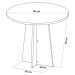 Mesa de Jantar 4 Lugares Belga Mel/Blonde/Nude - Viero Móveis