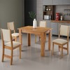 Mesa de Jantar 4 Lugares Ariana Mel/Nude - Viero Móveis