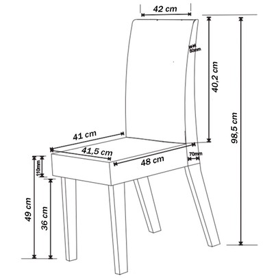 Mesa de Jantar 6 Lugares Adele Mel/Blonde/Nude - Viero Móveis