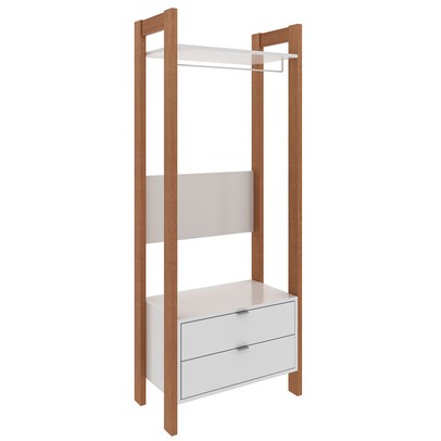 Closet 2 Gavetas Amêndoa/Branco Az1011 - Tecno Mobili