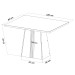 Mesa de Jantar 4 Lugares Marilia Mel/Blonde/Veludo Cinza - Viero Móveis