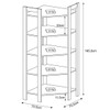 Closet 5 Prateleiras Az1020 Amêndoa/Branco - Tecno Mobili