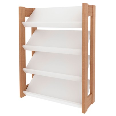 Sapateira 4 Prateleiras Amêndoa/Branco Az1025 - Tecno Mobili