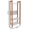 Closet 3 Prateleiras 1 Cabideiro Amêndoa/Branco Az1029 - Tecno Mobili