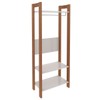 Closet 3 Prateleiras 1 Cabideiro Amêndoa/Branco Az1029 - Tecno Mobili