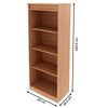 Estante para Livros 3 Prateleiras Me4150 Amêndoa - Tecno Mobili