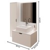 Armário de Banheiro com Cuba 2 Portas Branco Bn3628 - Tecno Mobili