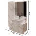 Armário de Banheiro com Cuba 2 Portas Mármore Branco Bn3629 - Tecno Mobili