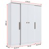 Guarda-Roupa Casal Miami 4 Portas 2 Gavetas Branco - Doripel Móveis