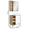 Armário de Banheiro 80 Cm 2 Portas com Cuba Cartagena/Branco 001131 - Ozini Móveis
