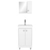 Armário de Banheiro 45 Cm 3 Portas com Cuba Branco 001342 - Ozini Móveis