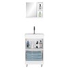 Armário de Banheiro 45 Cm 3 Portas com Cuba Branco 001342 - Ozini Móveis