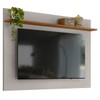 Painel para TV Até 70 Polegadas 1 Prateleira Off White/Freijó Trend Nt1305 - Notável Móveis