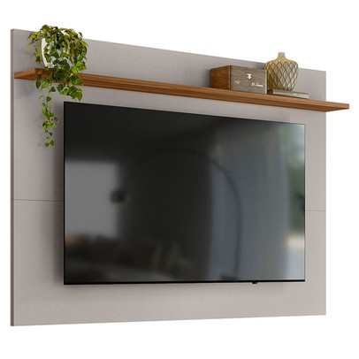 Painel para TV Até 70 Polegadas 1 Prateleira Off White/Freijó Trend Nt1305 - Notável Móveis