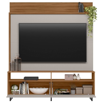 Estante para TV Até 65 Polegadas 2 Portas Freijó Trend/Off White Nt1300 - Notável Móveis