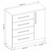 Cômoda 1 Porta 4 Gavetas Flex Branco New/Rosa Nt5185 - Notável Móveis