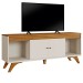 Rack para TV Até 65 Polegadas Madrid 2 Portas Off White/Naturalle - Mavaular