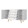 Balcão Buffet Califórnia 2 Portas 4 Gavetas Branco - Olivar Móveis
