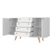 Balcão Buffet Califórnia 2 Portas 4 Gavetas Branco - Olivar Móveis