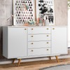 Balcão Buffet Califórnia 2 Portas 4 Gavetas Branco - Olivar Móveis