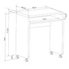 Mesa Escrivaninha Smile 1 Prateleira Branco - Olivar Móveis
