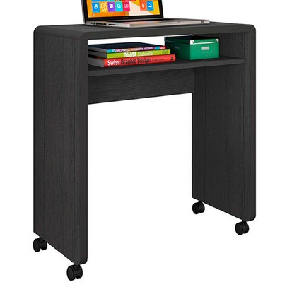 Mesa Escrivaninha Smile 1 Prateleira Preto - Olivar Móveis