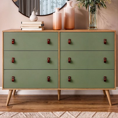 Cômoda 6 Gavetas Savana Alecrim 3003 - Genialflex