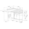 Mesa Escrivaninha Mega Office Branco/Amendoa  - Olivar Móveis
