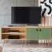 Rack para TV Até 55 Polegadas Amber 2 Portas Savana Alecrim - Genialflex