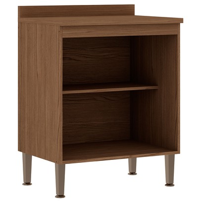 Armário de Cozinha 2 Portas Ebano Fosco/Off White Fosco 1304m - Genialflex