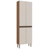 Paneleiros 4 Portas Ebano Fosco/Off White Fosco 1305m - Genialflex