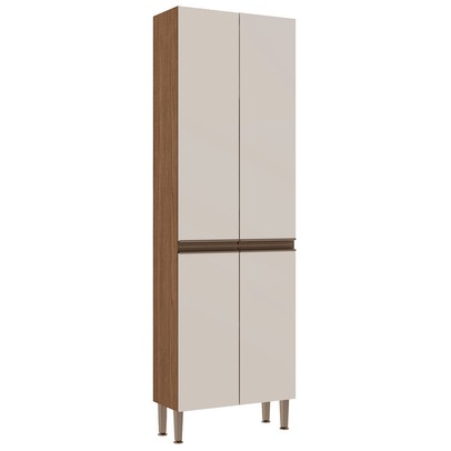 Paneleiros 4 Portas Ebano Fosco/Off White Fosco 1305m - Genialflex