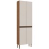 Paneleiros 4 Portas Ebano Fosco/Off White Fosco 1310m - Genialflex