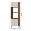 Torre Quente 3 Portas Ebano Fosco/Off White Fosco 1311m - Genialflex
