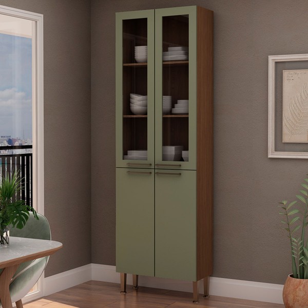 Paneleiros 4 Portas Ebano Fosco/Alecrim 1317l - Genialflex