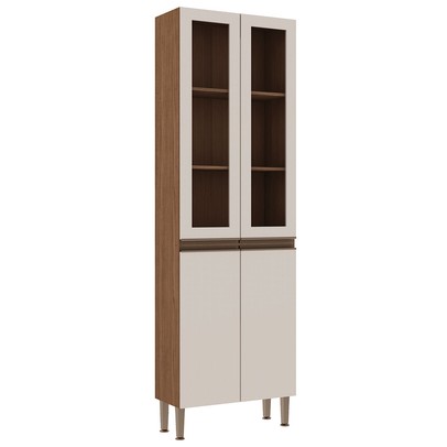 Paneleiros 4 Portas Ebano Fosco/Off White Fosco 1317m - Genialflex