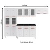 Cozinha de Aço Completa Mirage New 14 Portas 2 Gavetas Branco 815484 - Telasul