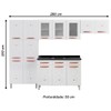 Cozinha de Aço Completa Mirage New 14 Portas 2 Gavetas com Vidro Branco 815486 - Telasul