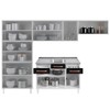 Cozinha de Aço Completa Mirage New 14 Portas 2 Gavetas com Vidro Branco/Preto 815486 - Telasul