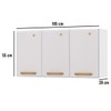 Armário Aéreo Cozinha em Aço Diamante 3 Portas Branco 818004 - Telasul