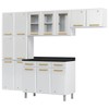 Cozinha de Aço Completa Diamante 14 Portas 3 Gavetas com Vidro Branco 818470 - Telasul