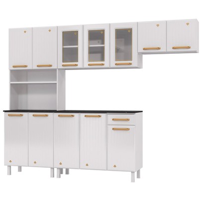 Cozinha de Aço Completa Diamante 12 Portas 1 Gaveta Branco 818489 - Telasul