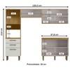Cozinha Compacta Lana 6 Portas 3 Gavetas Marrocos/Branco - Mx Móveis