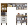 Cozinha Compacta Lana 6 Portas 3 Gavetas Marrocos/Branco - Mx Móveis